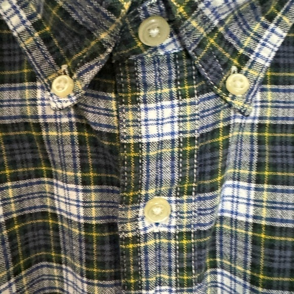 Chaps Men Button Down Classic Oxford Shirt 100% Cotton Blue White Size Medium - Picture 5 of 7